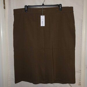 BRAND NEW LIZ CLAIBORNE WOMENS MOSS GREEN SKIRT SIZE 20W